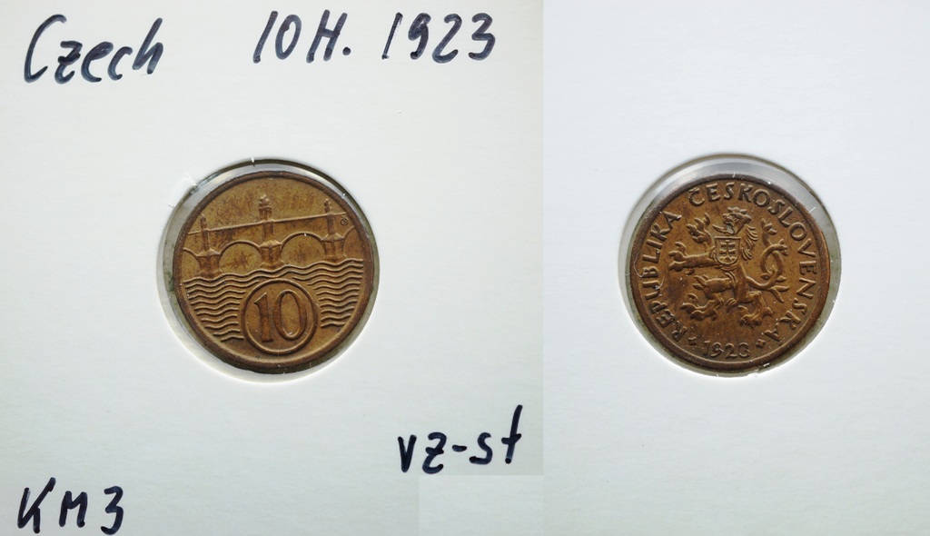  Tschechien 10 Heller 1923   