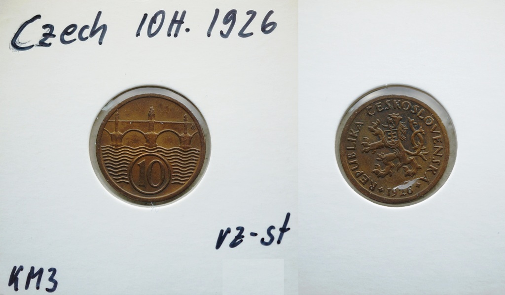  Tschechien 10 Heller 1926   