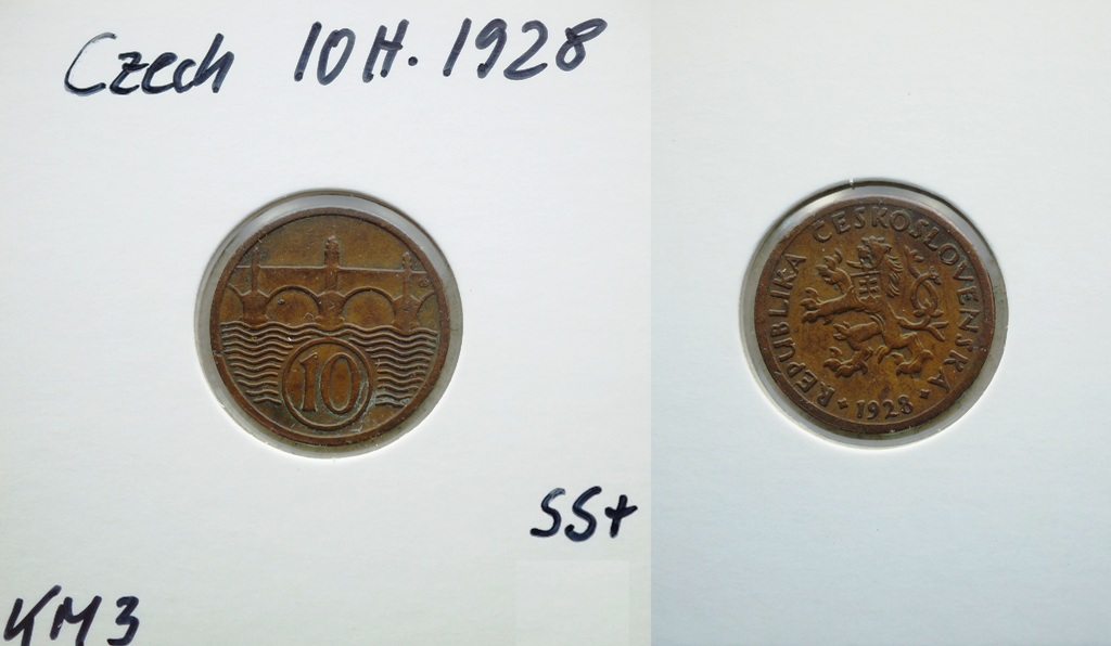  Tschechien 10 Heller 1928   