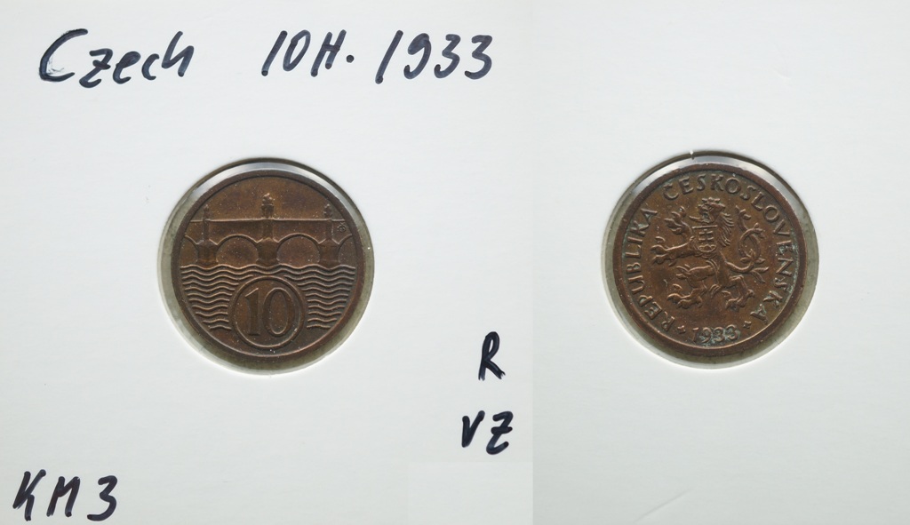  Tschechien 10 Heller 1933   