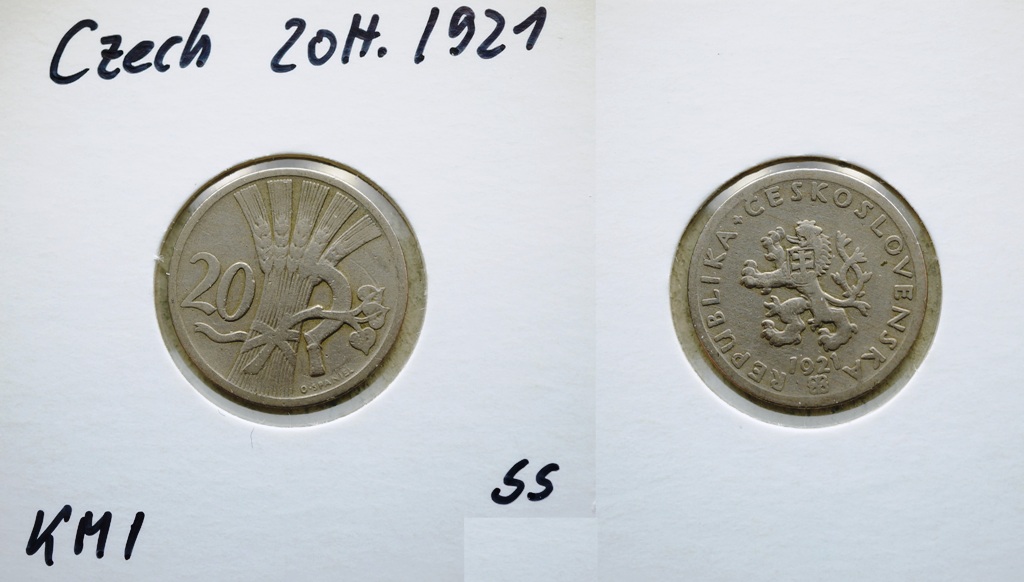  Tschechien 20 Heller 1921   