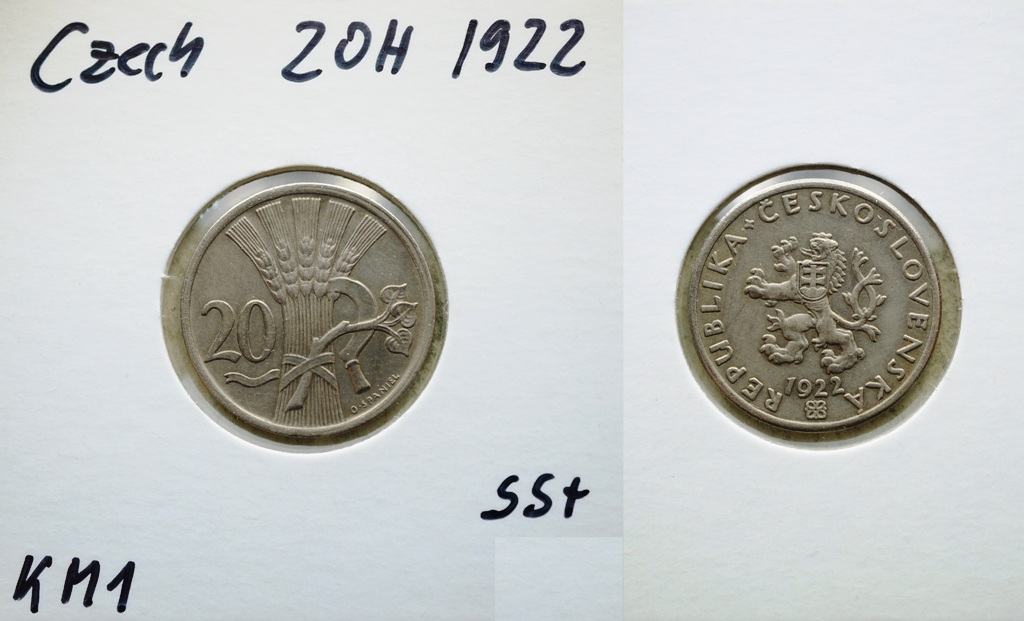  Tschechien 20 Heller 1922   