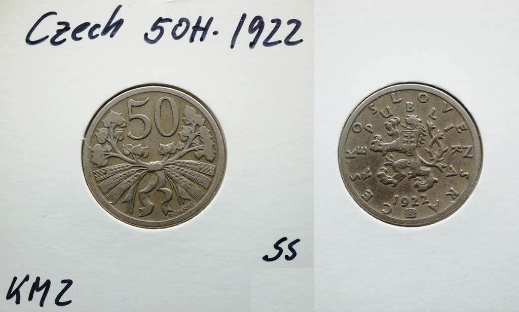  Tschechien 50 Heller 1922   