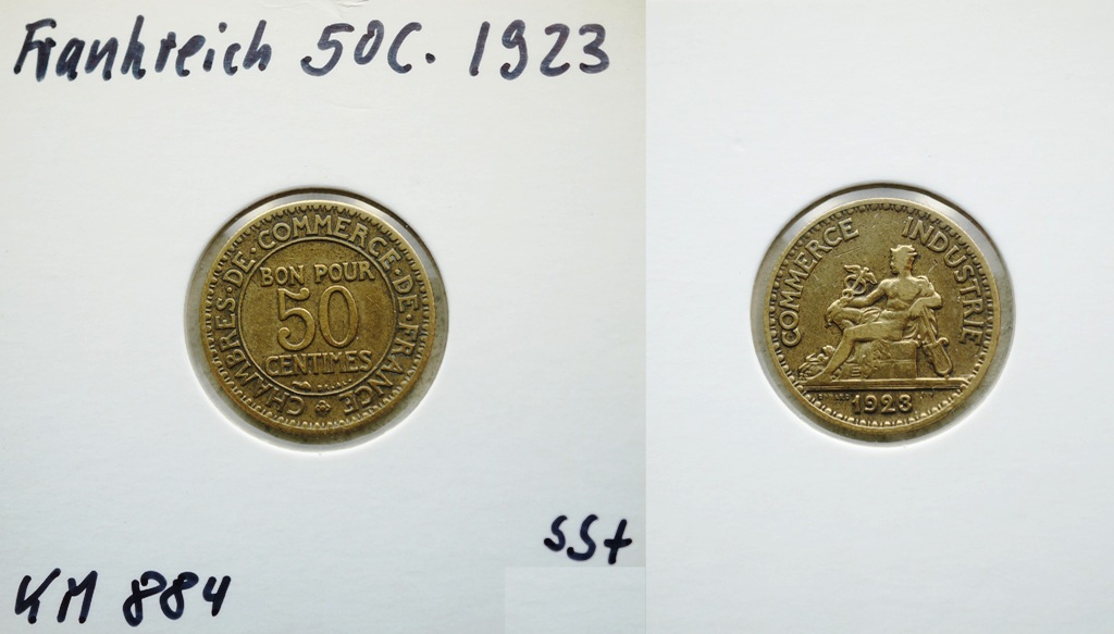  Frankreich 50 Centimes 1923   