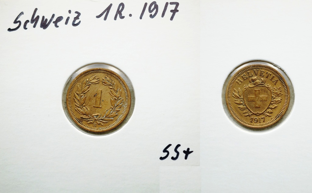  Schweiz 1 Rappen 1917   
