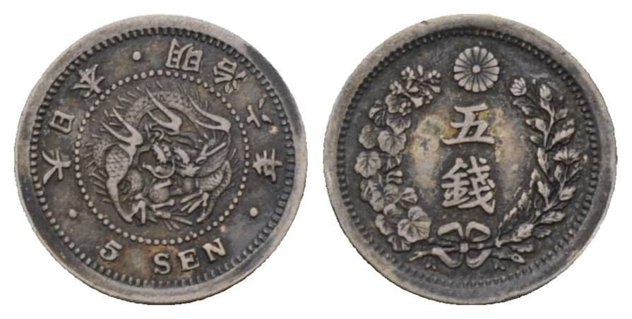  Japan; 5 Sen; 1,35 g; Ø 15 mm   