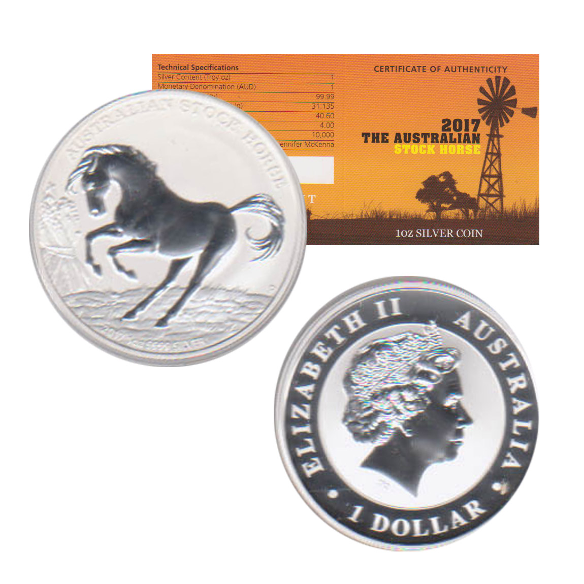  Australien 1$ Silbermünze *Stock Horse* 2017 1oz Silber nur 10.000 Stück!   