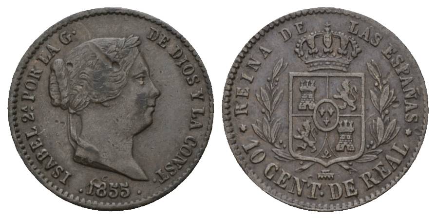  Spanien; Kleinmünze 1855   