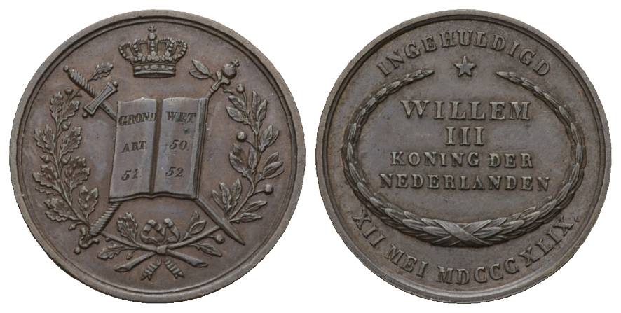  Medaille 1849; Bronze; 5,41 g; Ø 23 mm   