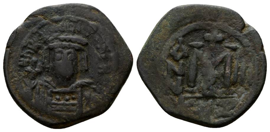  Antike, Byzanz (Heraklios), Bronze MIB 184; 11,83 g   