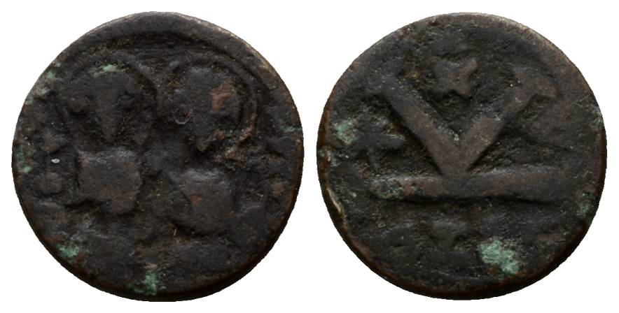 Antike, Byzanz (Justinian II), Bronze MIB 56; 4,28 g   