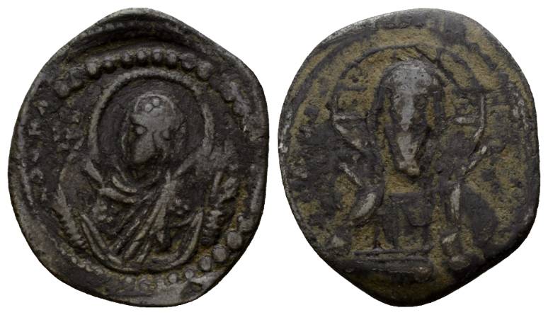  Antike, Byzanz (Constantine IX), Bronze; 5,42 g   