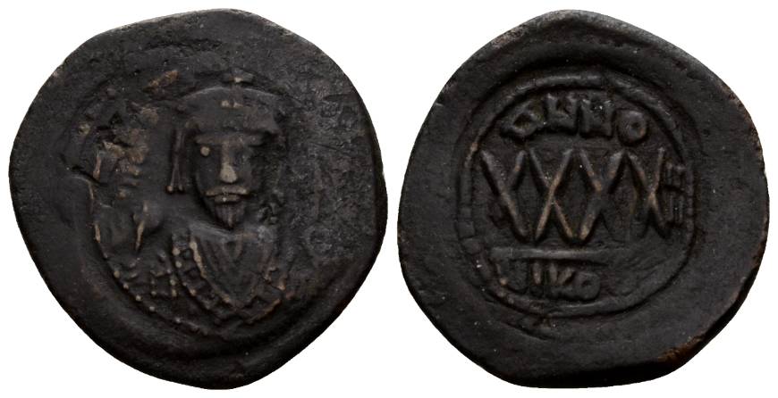  Antike, Byzanz (Justinian I), Bronze; 11,54 g   