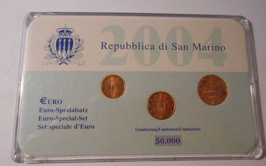  San Marino Kleinmünzensatz 2004 1Cent, 2Cent und 5Cent   