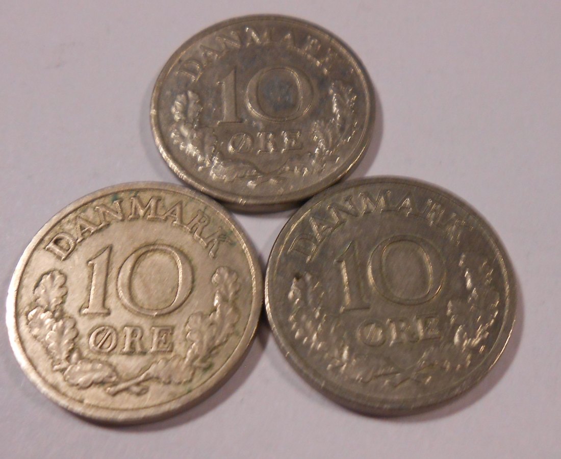  e.48 Dänemark 10 Öre 1969 1970 1971 Lot 2   