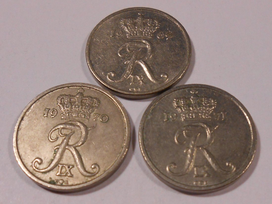  e.48 Dänemark 10 Öre 1969 1970 1971 Lot 2   