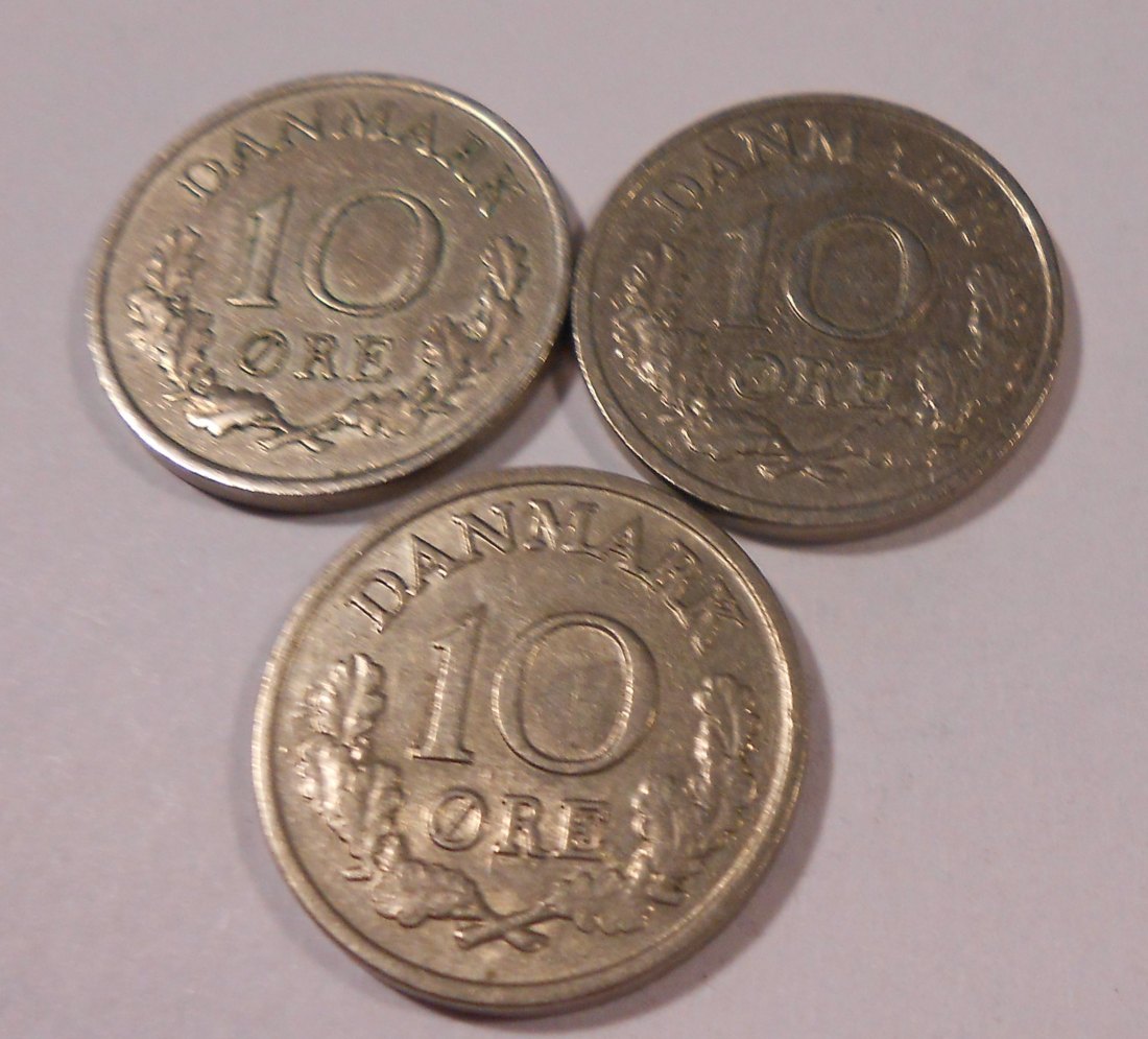  e.49 Dänemark 10 Öre 1962 1963 1964   