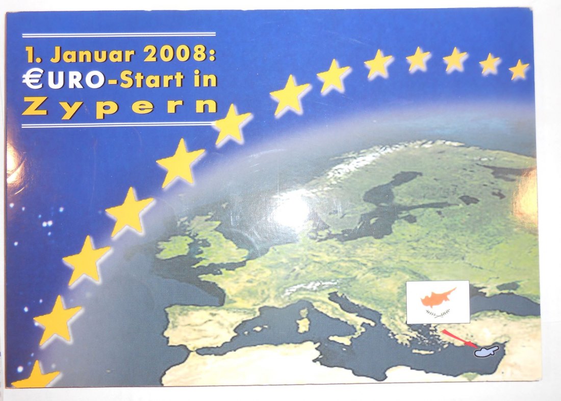  Zypern die letzten 1 bis 50 Cent vor dem Euro-Start 2008 im Folder   