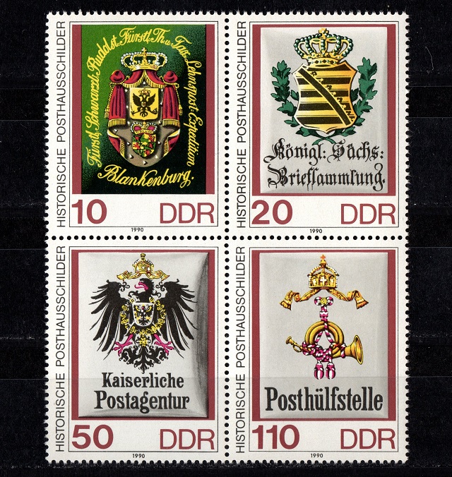  DDR 1990 Mi. 3306-3309 Viererblock **Postfrisch - SELTEN!   