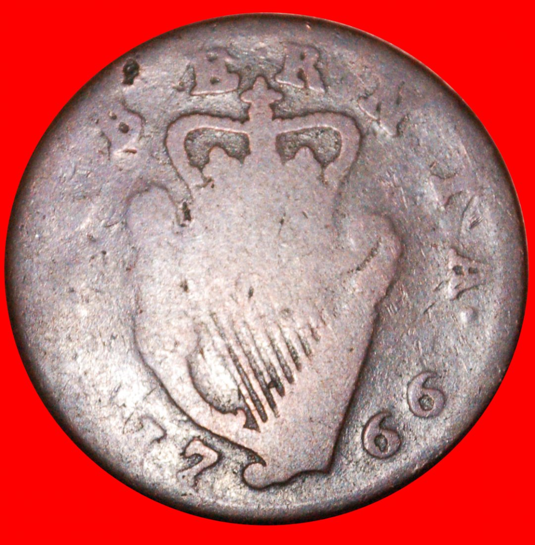 * GROSSBRITANNIEN (1766-1769): IRLAND ★ 1/2 PENNY 1766 GEORG III. (1760-1801)! ★OHNE VORBEHALT!