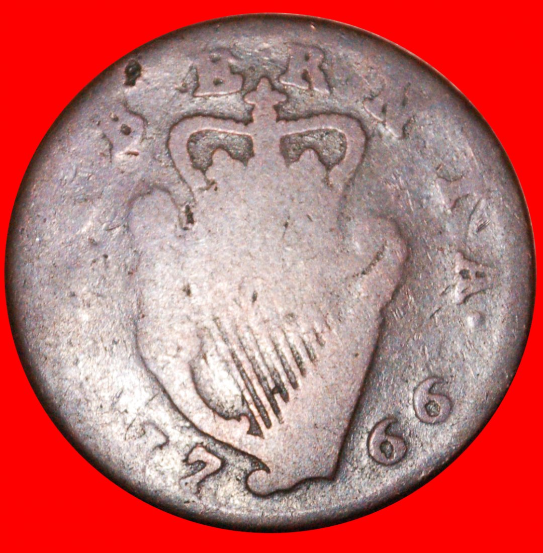  * GROSSBRITANNIEN (1766-1769): IRLAND ★ 1/2 PENNY 1766 GEORG III. (1760-1801)! ★OHNE VORBEHALT!   