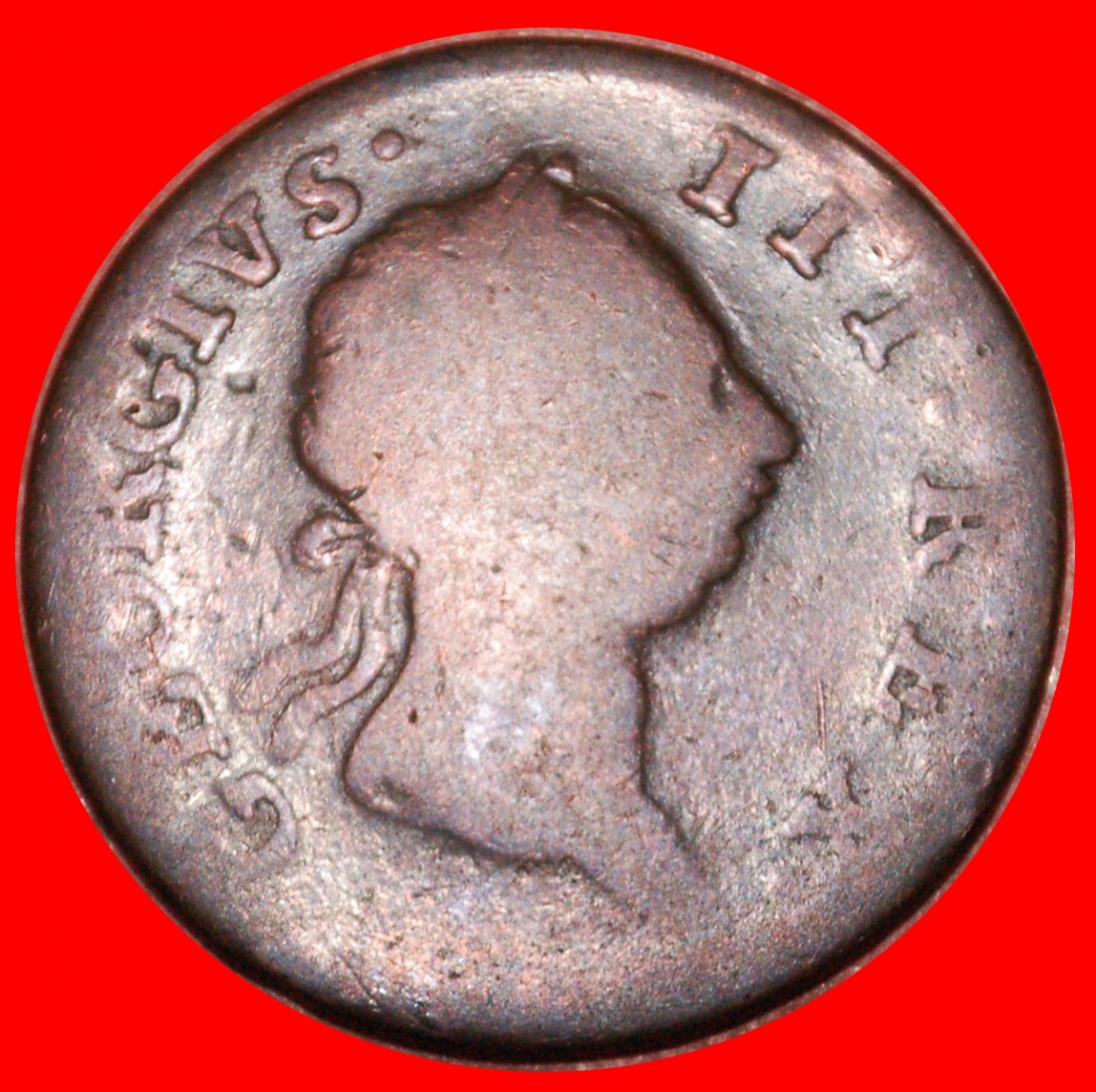  * GROSSBRITANNIEN (1766-1769): IRLAND ★ 1/2 PENNY 1766 GEORG III. (1760-1801)! ★OHNE VORBEHALT!   