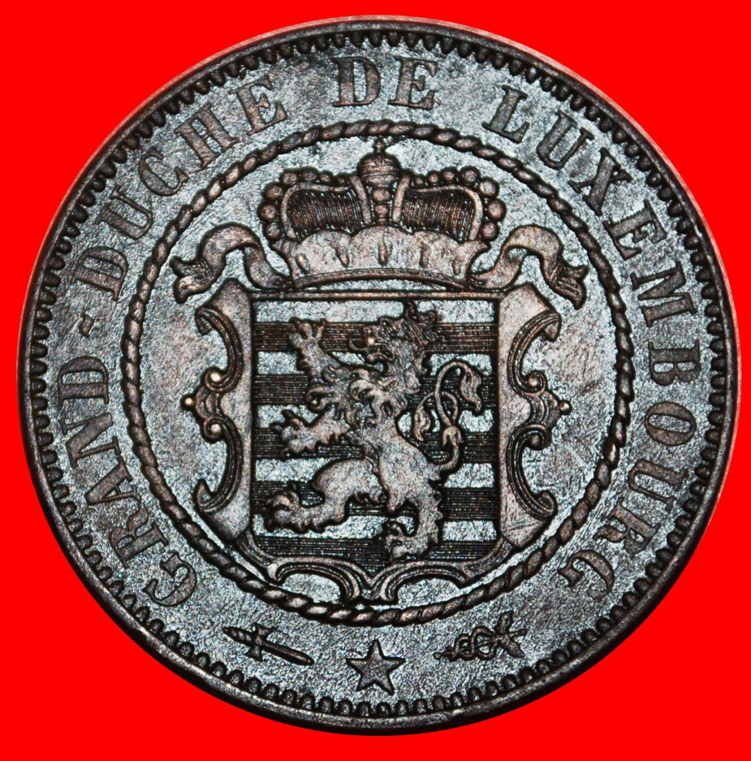  * NIEDERLANDE FEHLER: LUXEMBURG ★ 10 CENTIMES 1854 UNGEWÖHNLICH! TYP (1854-1870) ★OHNE VORBEHALT!   