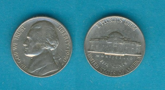  USA 5 Cents 1990 P   