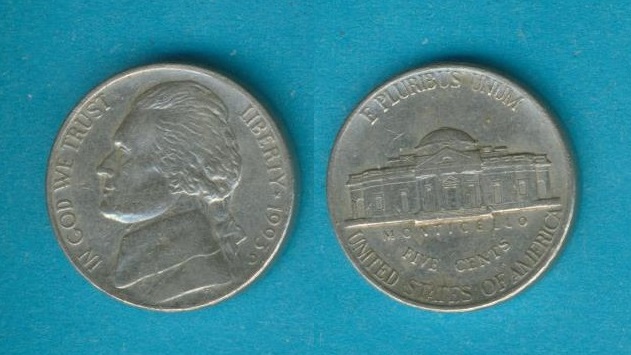  USA 5 Cents 1993 D   