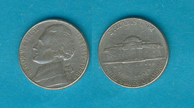  USA 5 Cents 1998 D   
