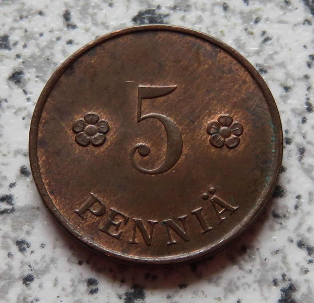 Finnland 5 Penniä 1920, besser   