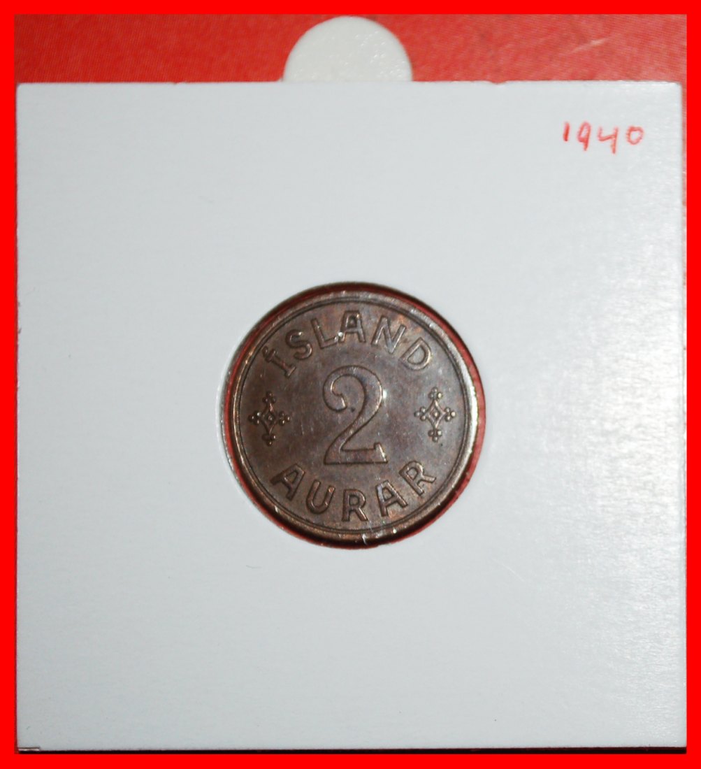  * GREAT BRITAIN (1922-1942): ICELAND ★ 2 ORE 1940! IN HOLDER! LOW START ★ NO RESERVE!   