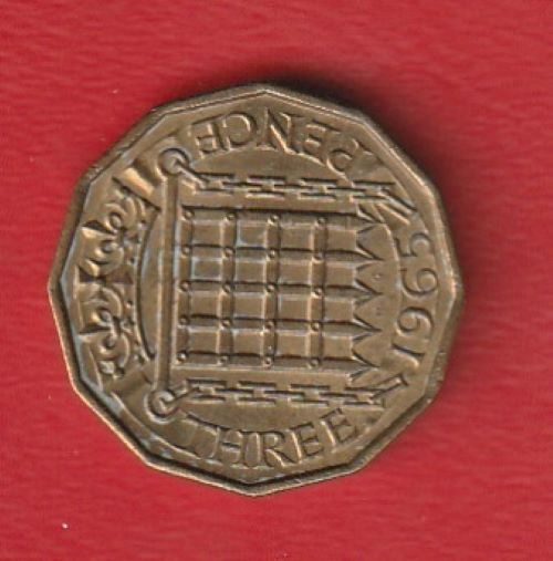  Großbritannien 3 Pence 1965 Schön 388   
