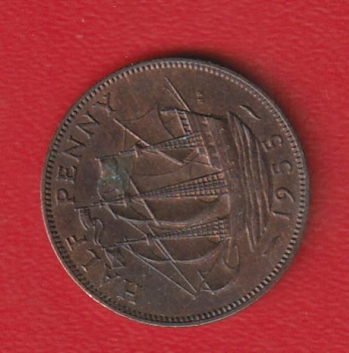  Großbritannien 1/2 Penny 1955 Schön 386   