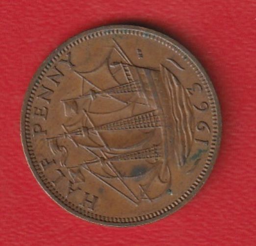  Großbritannien 1/2 Penny 1963 Schön 386   