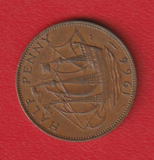  Großbritannien 1/2 Penny 1966 Schön 386   