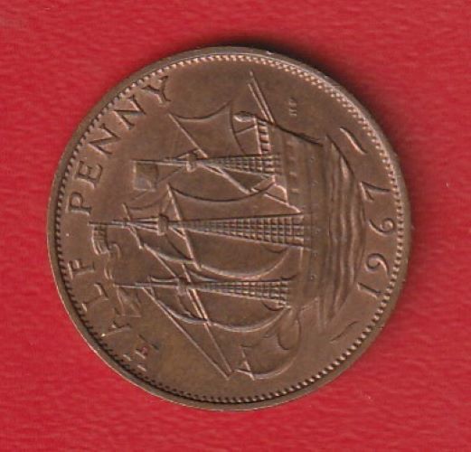  Großbritannien 1/2 Penny 1967 Schön 386   