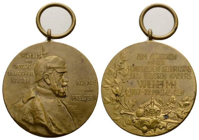  Medaille 1897; bronze;gehenkelt;  32,96 g; Ø 39 mm   