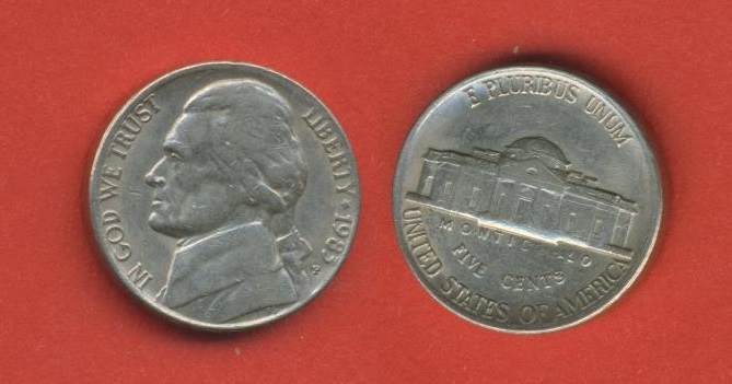  USA 5 Cents 1983 P   