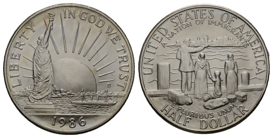  USA; 1/2 Dollar 1986   