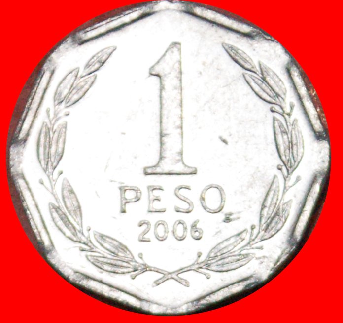  * OCTAGONAL: CHILE ★ 1 PESO 2006! MINT LUSTRE! LOW START ★ NO RESERVE!   
