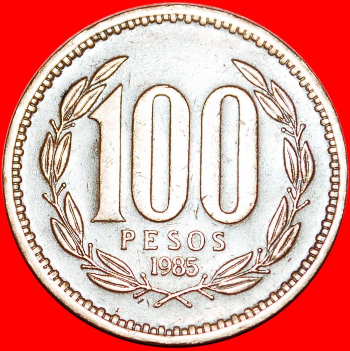  * GEKRÖNTER KONDOR: CHILE ★100 PESO 1985! OHNE VORBEHALT!   