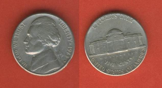  USA 5 Cents 1973 D   