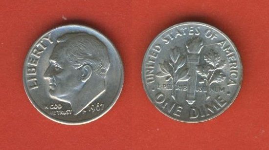  USA  1 Dime 1967   
