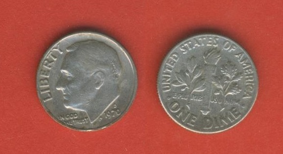  USA  1 Dime 1970 D   