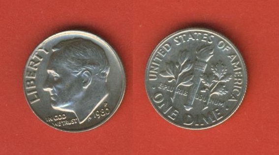  USA  1 Dime 1980 P   