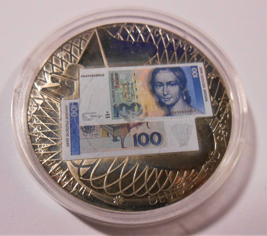  T:2.5 Medaille Deutschland  Abschied einer Währung 100 DM   