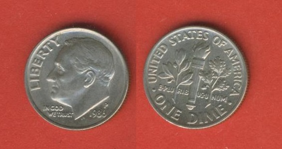  USA  1 Dime 1986 P   