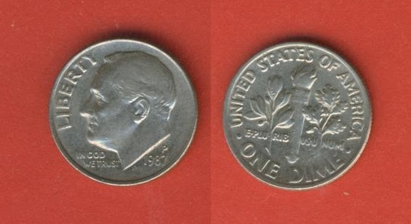  USA  1 Dime 1987 P   