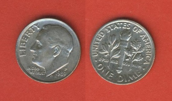  USA  1 Dime 1989 P   